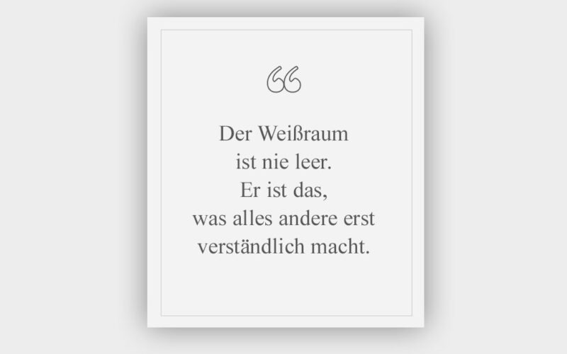 Design zum Durchatmen – Warum Weißraum kein Platzverschwendung ist