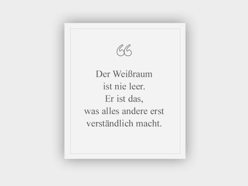 Design zum Durchatmen – Warum Weißraum kein Platzverschwendung ist